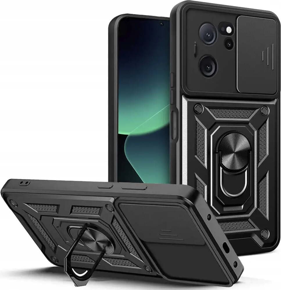 Калъф за Xiaomi 13T/ 13T Pro, термополиуретан, Tech-Protect CamShield Pro Hard Case, удароустойчив, черен