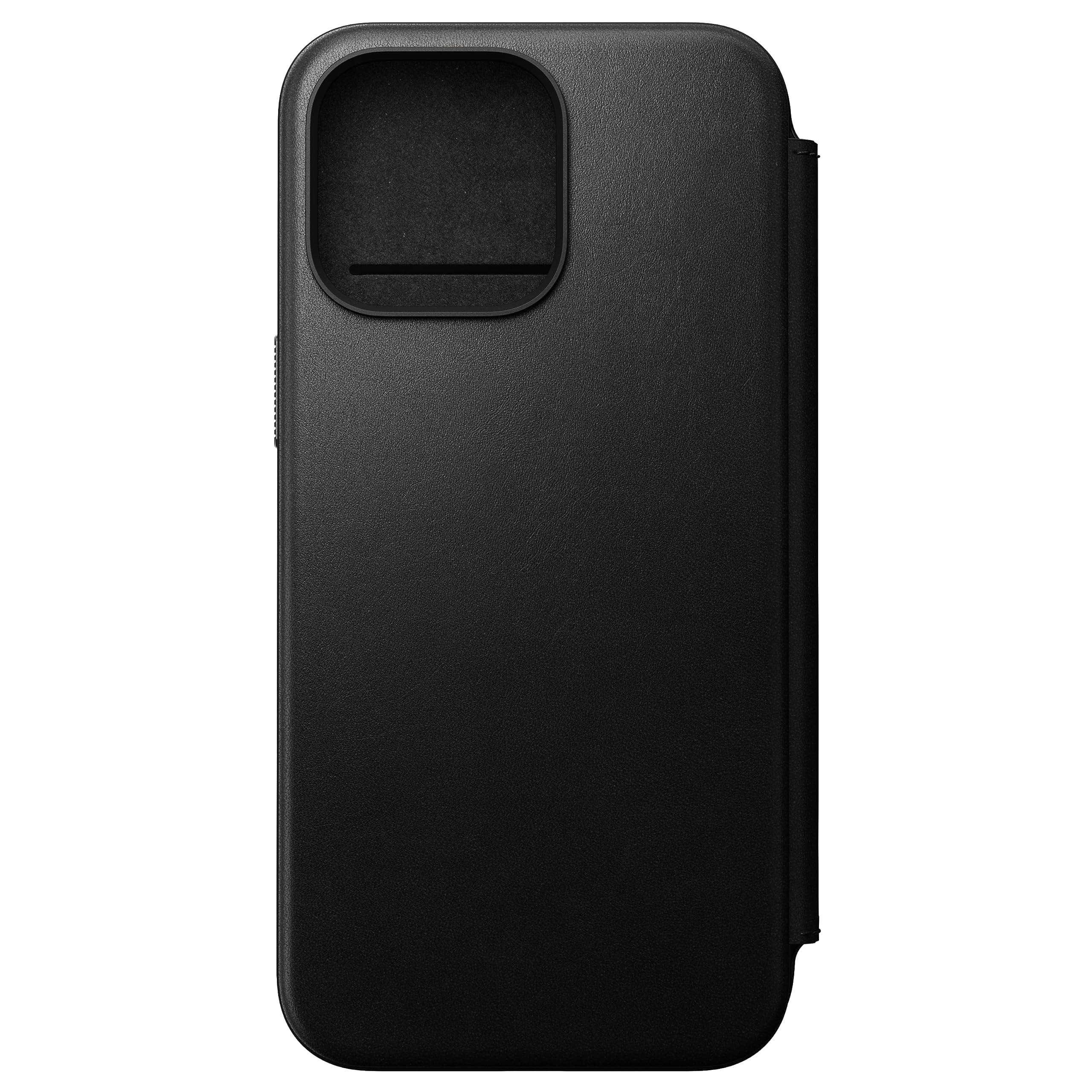 Калъф за Apple iPhone 15 Pro Max, кожен, Nomad Modern Leather Folio MagSafe Case, скрито отделение, черен