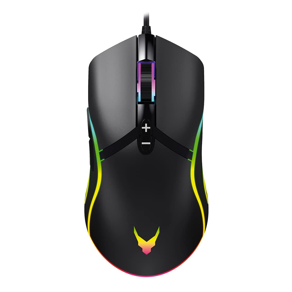Геймърска мишка с LED подсветка (черен) - Varr Wired Gaming Mouse VGM-B03 (за PC)
