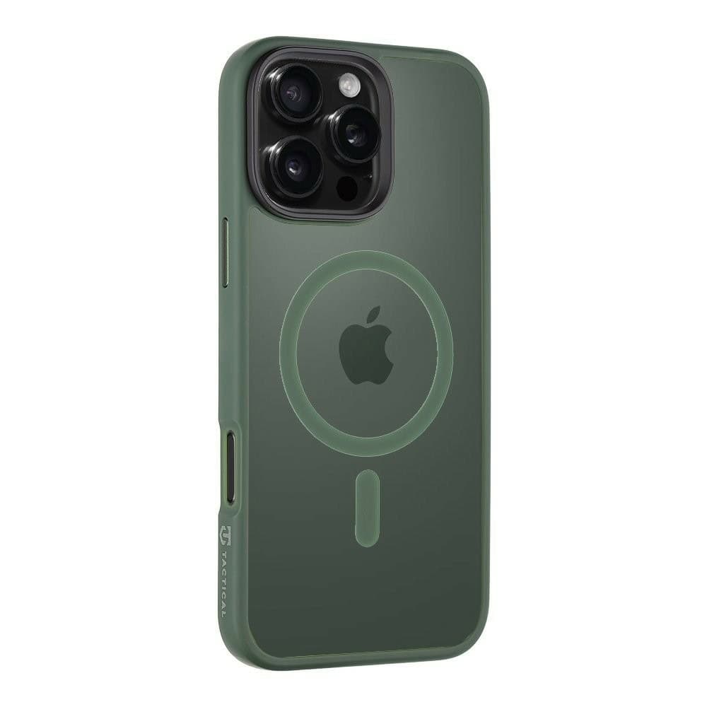 Калъф за Apple iPhone 16 Pro Max, хибриден (термополиуретан и поликарбонат), Tactical MagForce Hyperstealth Cover, удароустойчив, зелен