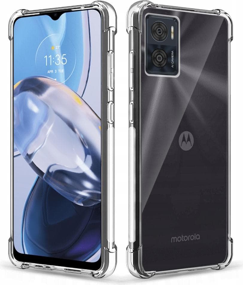 Удароустойчив силиконов (TPU) калъф за Motorola Moto E22, Moto E22i - Tech-Protect FlexAir Pro Case (прозрачен)