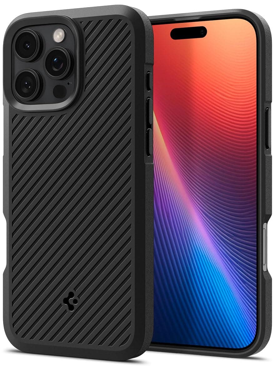 Калъф за Apple iPhone 16 Pro, силиконов, Spigen Core Armor Case, удароустойчив, черен