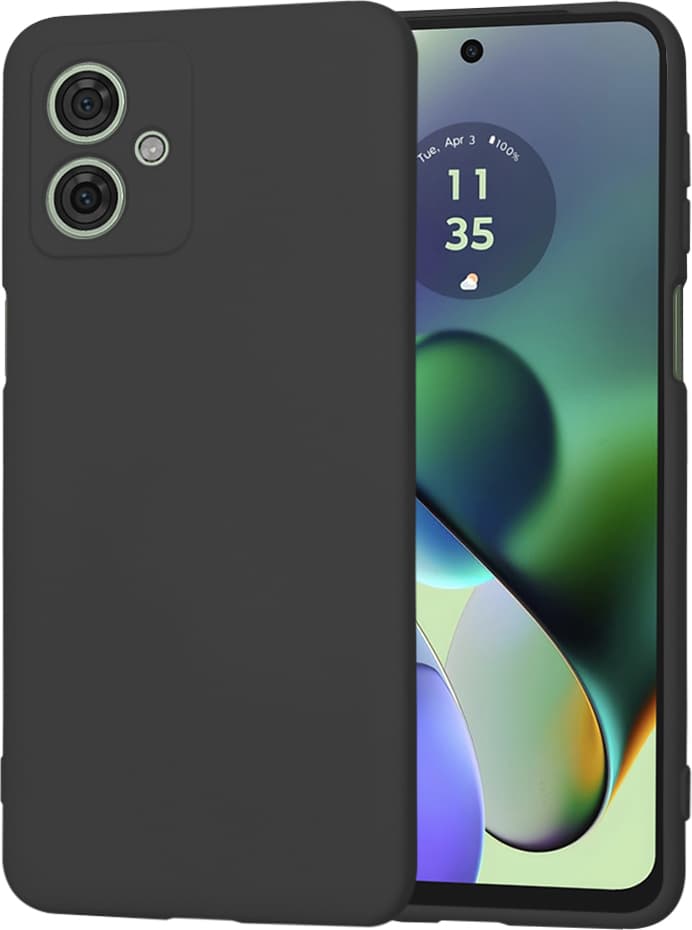 Силиконов (TPU) калъф за Motorola Moto G54 - Techsuit SoftFlex Silicone Case (черен)