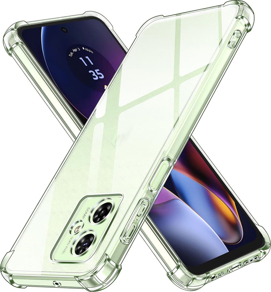 Удароустойчив силиконов (TPU) калъф за Motorola Moto G54 Power Edition, Moto G64 (прозрачен) - Techsuit Shockproof Clear Silicone Case