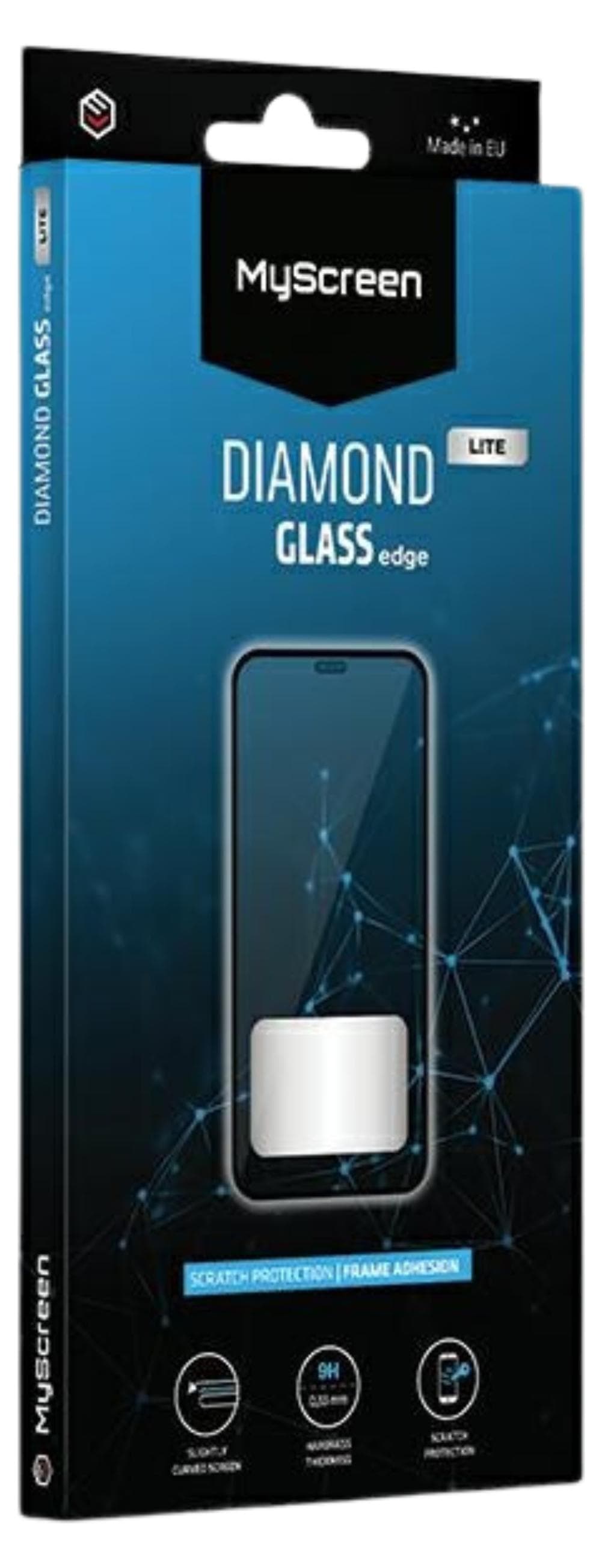 Калено стъклено защитно покритие за дисплея на Motorola Moto G13/ G23 - MyScreen Diamond Glass Edge Lite FG (черен-прозрачен)