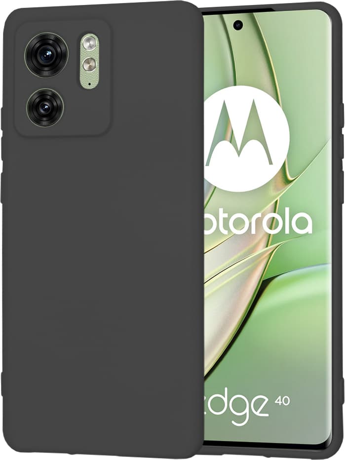 Силиконов (TPU) калъф за Motorola Edge 40, Edge (2023) - Techsuit SoftFlex Silicone Case (черен)