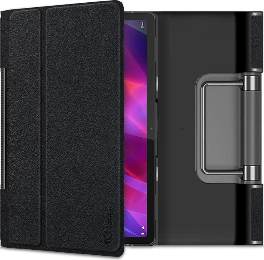 Кожен кейс и поставка за Lenovo Yoga Tab 11 (2021) - Tech-Protect Smartcase (черен)