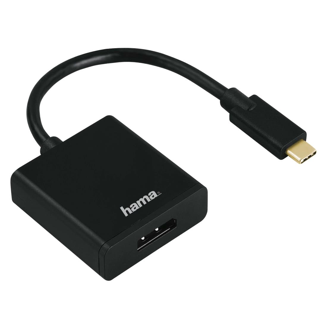 Преходник HAMA 135725, от USB Type C(м) към Display Port(ж), позлатени конектори, черен