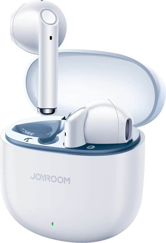 Слушалки Joyroom JR-PB2, безжични, Bluetooth, микрофон, IPX4 защита, до 6 часа време на работа, бели