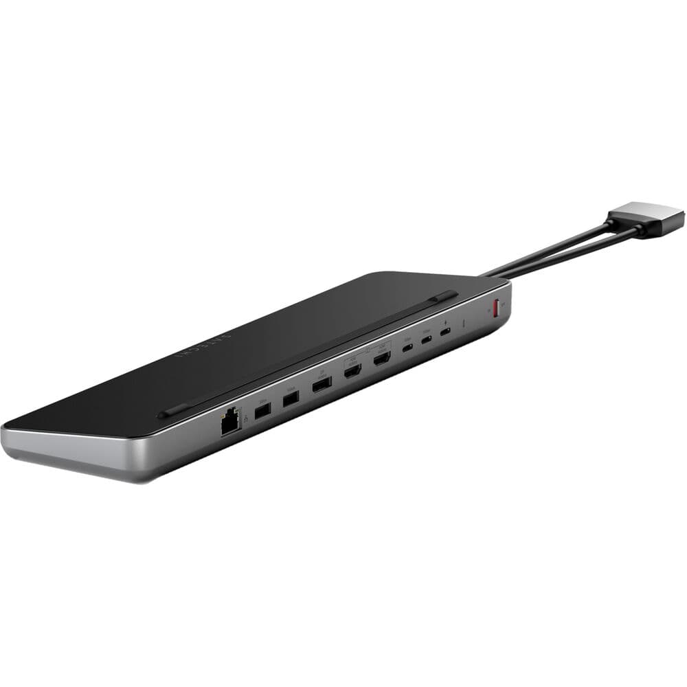 Докинг станция Satechi ST-DDSM, от 2x USB-C към 1x USB-C(PD), 2x USB-C, 2x USB-A, 1x DisplayPort, 2x HDMI, 1x RJ45, 1x M.2 слот, сива