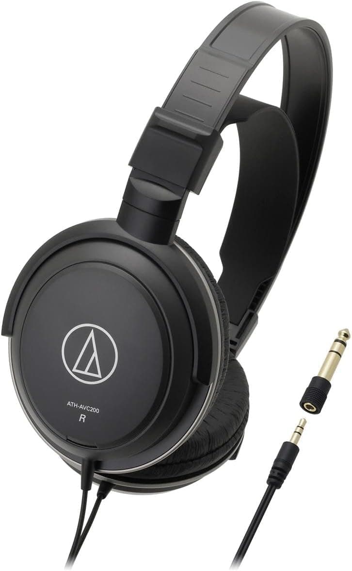 Слушалки Audio-Technica ATH-AVC200, 40мм говорители, 3.5мм позлатен жак, 3м кабел, черни