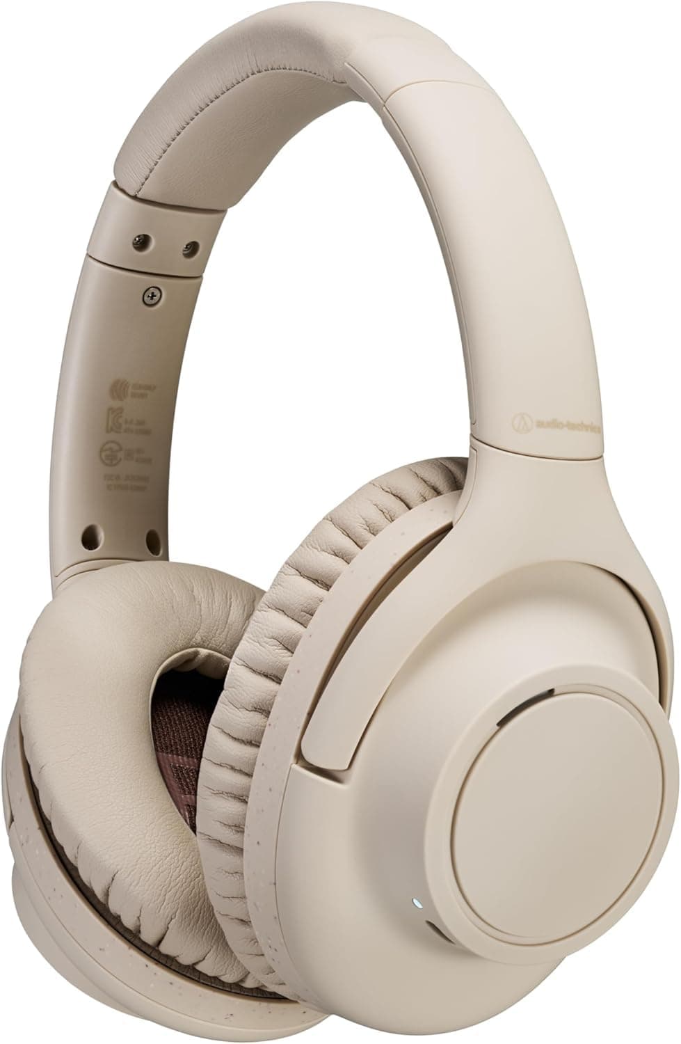 Слушалки Audio-Technica ATH-S300BT, безжични, Bluetooth, MEMS микрофон, 40mm говорители, шумопотискащи, до 90 часа време на работа, бежови