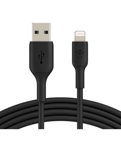 Кабел Belkin Boost Charge (CAA001bt0MBK), от USB A(м) към Lightning(м), 0.15m, черен