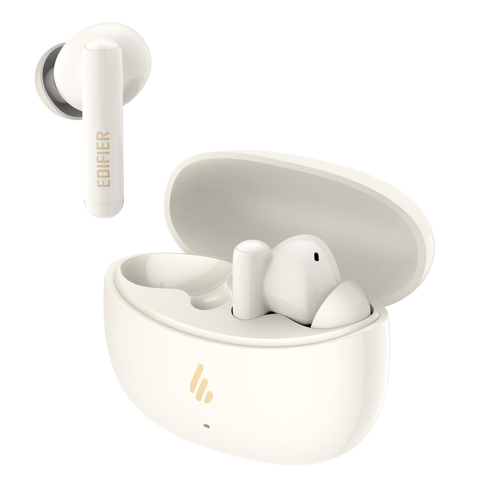 Слушалки Edifier X5 Pro Ivory, безжични, Bluetooth, микрофон, IP55 защита, до 7 часа време на работа, бели