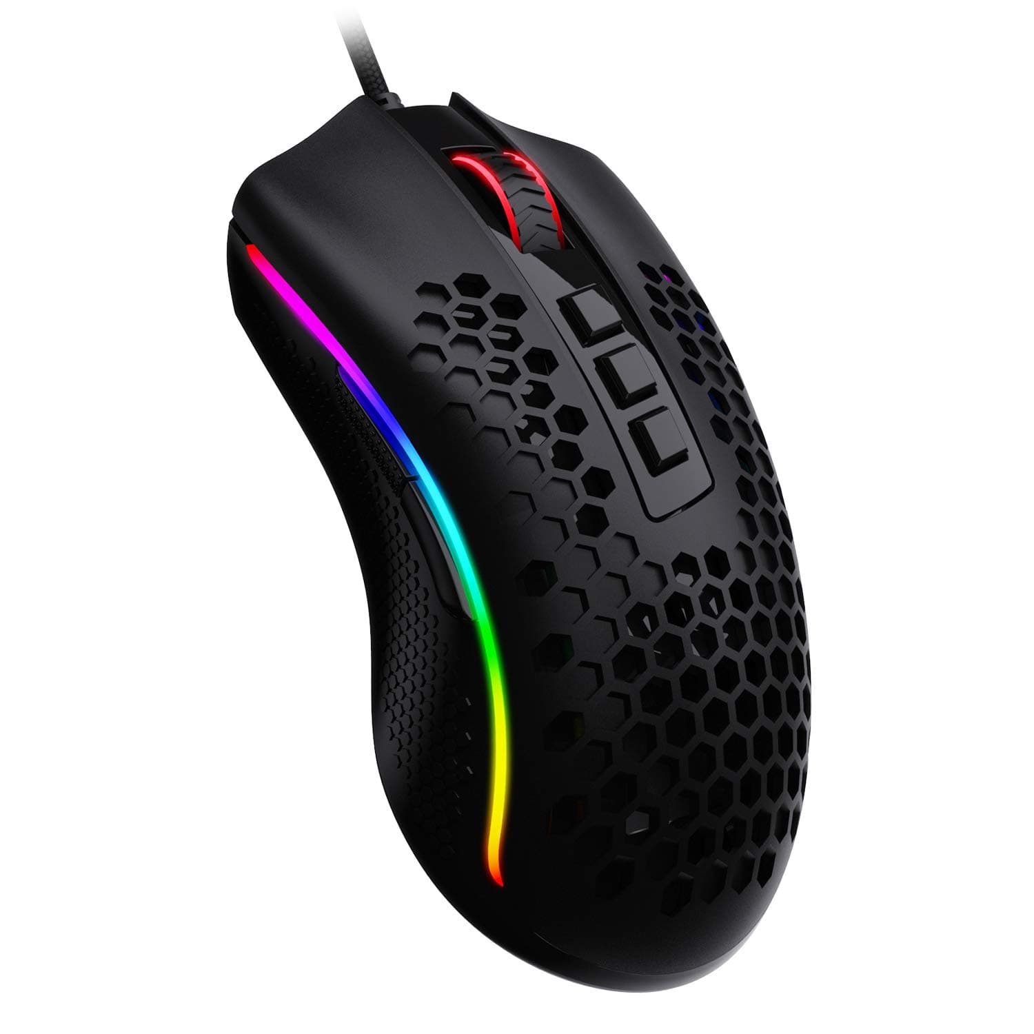 Мишка Redragon Storm M808RGB-BK, оптична (12400 dpi), 9 бутона, RGB подсветка, USB, черна