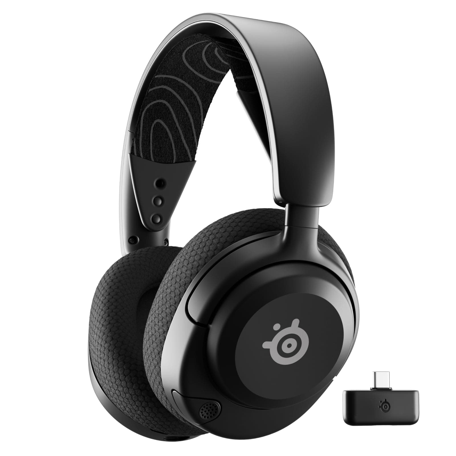 Слушалки SteelSeries Arctis Nova 5, безжични, Bluetooth, USB-C, микрофон, гейминг, 360° Spatial Audio, до 60 часа време на работа, черни