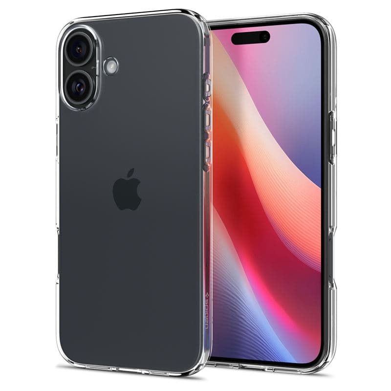 Калъф за Apple iPhone 16, силиконов, Spigen Liquid Crystal Case, удароустойчив, прозрачен