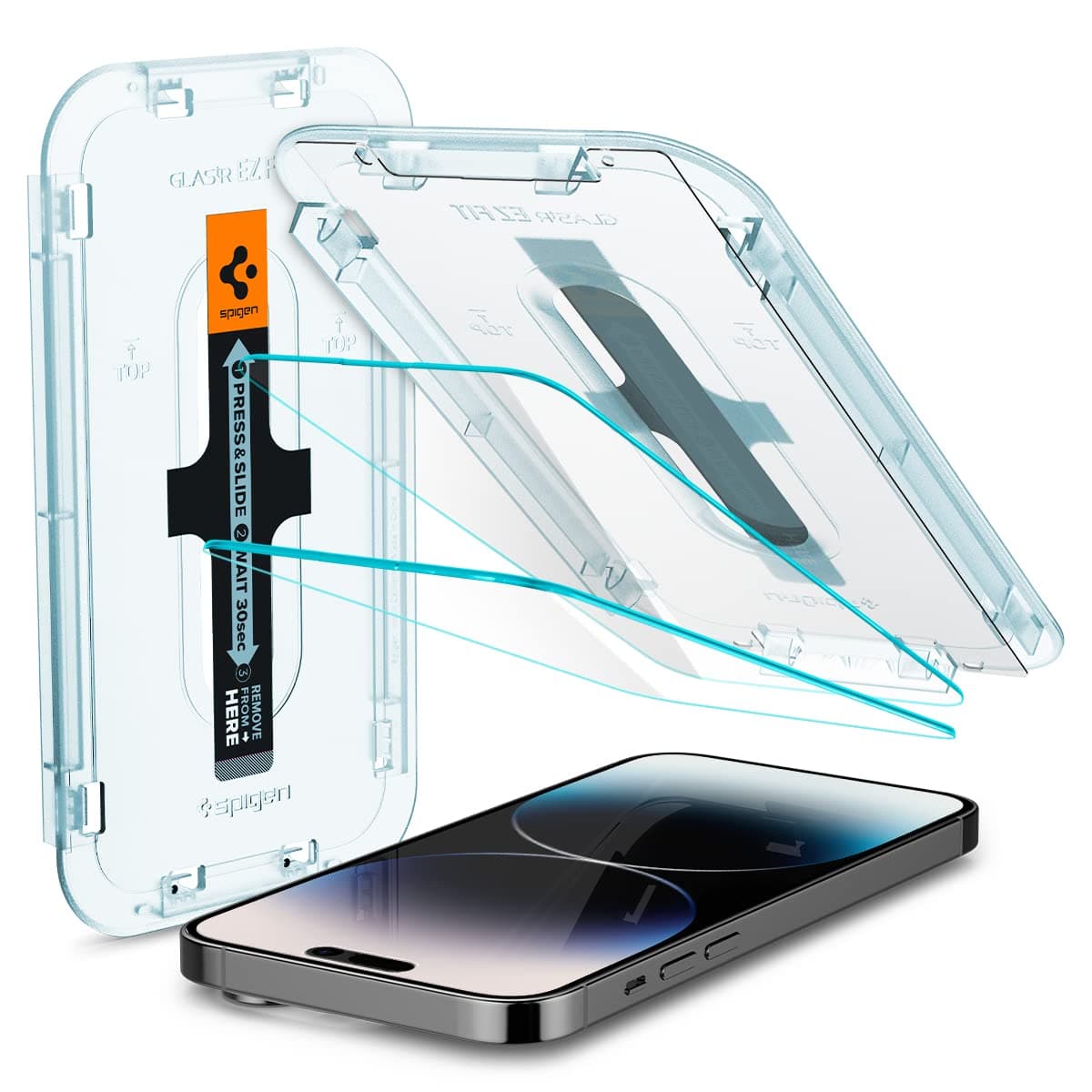 Протектор от закалено стъкло /Tempered Glass/ Spigen Glas.tR EZ Fit Tempered Glass, 2 броя, за iPhone 14 Pro