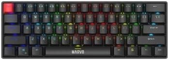 Клавиатура Marvo Saber 61 KG933G, механична, Jixian Blue/Red суич, гейминг, черна, USB