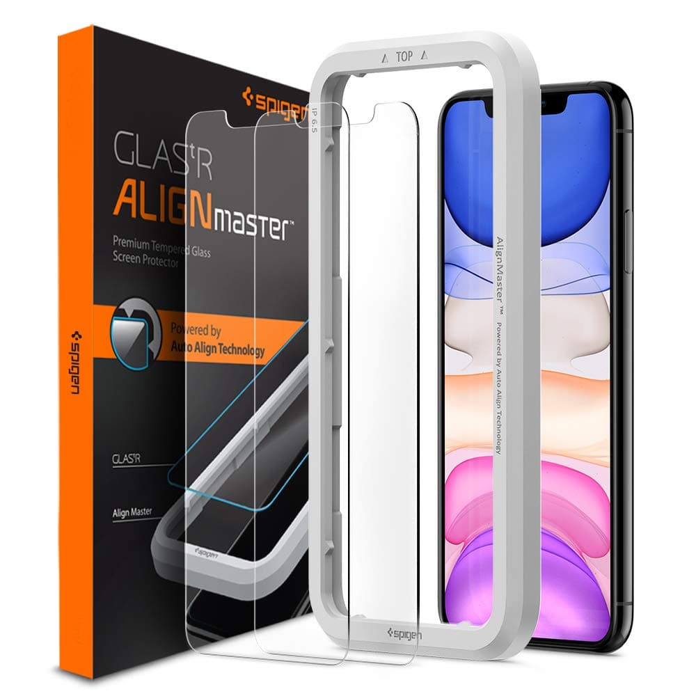 Протектор от закалено стъкло /Tempered Glass/ Spigen Align Master Tempered Glass за iPhone 11/XR, 9H твърдост, 2.5D технология