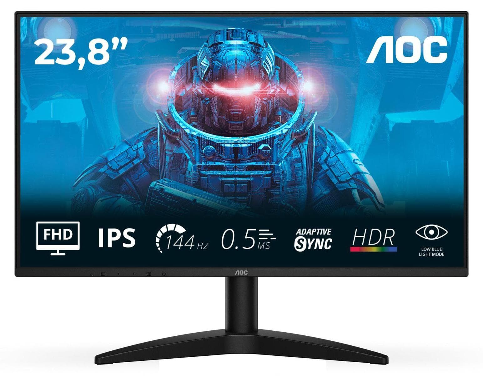 AOC 27B36X, 27" IPS WLED, 1920x1080@144Hz, 4ms GtG, 0.5ms MPRT, 300cd m/2, 1500:1, DCR 20M:1, Adaptive Sync, FlickerFree, Low Blue Light, Tilt, HDMI, DP