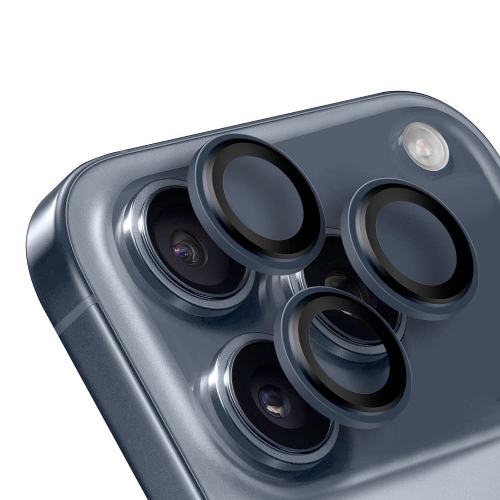 Предпазни стъклени лещи за камерата на iPhone 17 Pro, iPhone 17 Pro Max - OBALME Tempered Glass Camera Lens Protector (син)