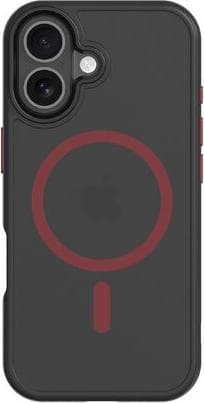 Хибриден удароустойчив кейс с MagSafe за iPhone 17 - Tactical MagForce Hyperstealth 2.0 Cover (черен-червен)