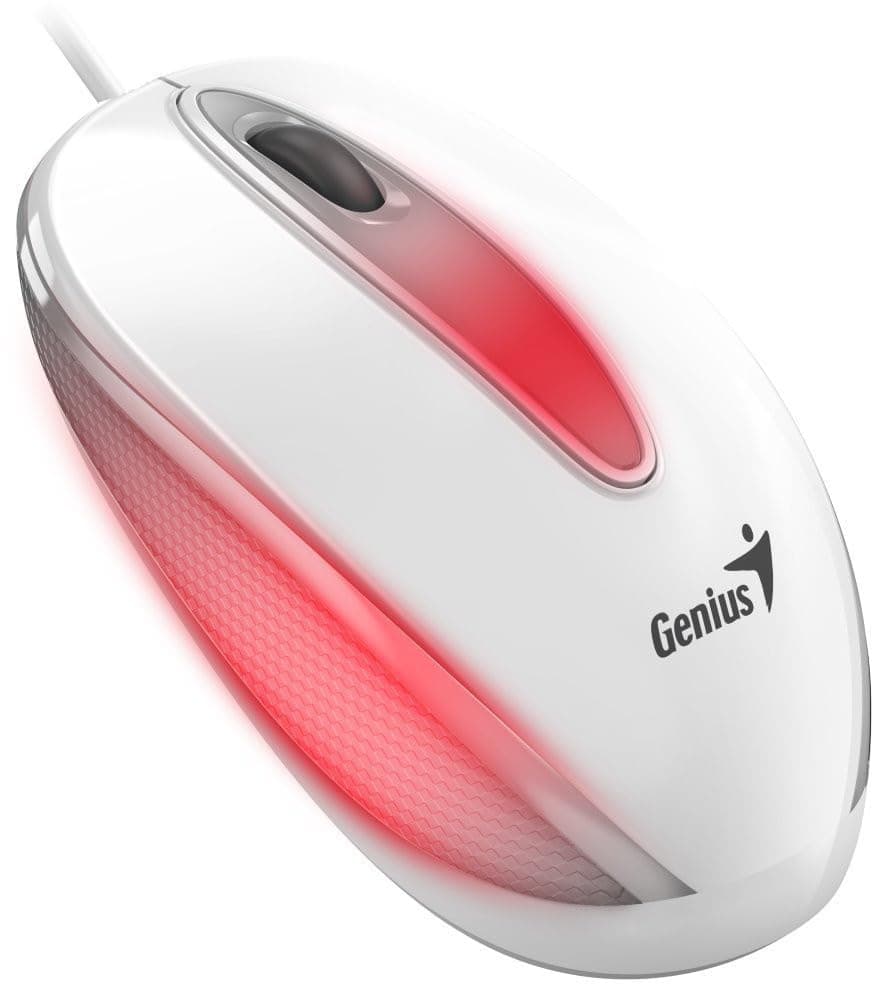 Мишка Genius DX-Mini, оптична (1200 dpi), USB, бяла