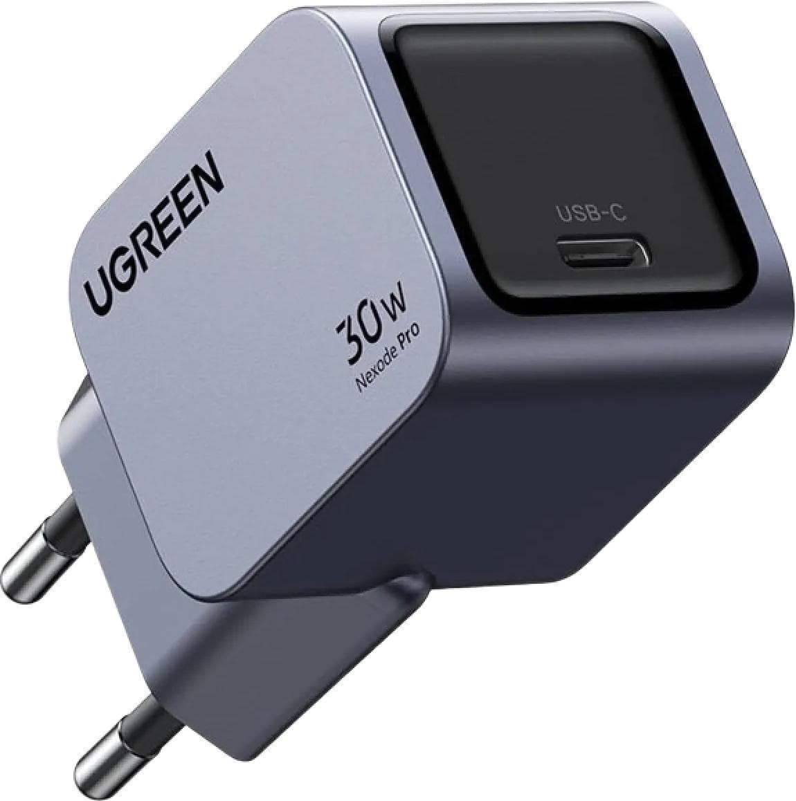 Зарядно устройство Ugreen X703, от контакт към 1x USB C(ж), 5V, сив, 30W
