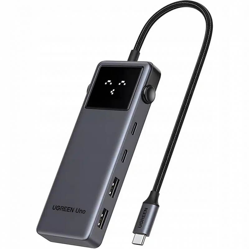 Докинг станция Ugreen CM888, от USB-C към 1x USB-C(PD), 2x USB-C, 2x USB-A, 1x HDMI, черна