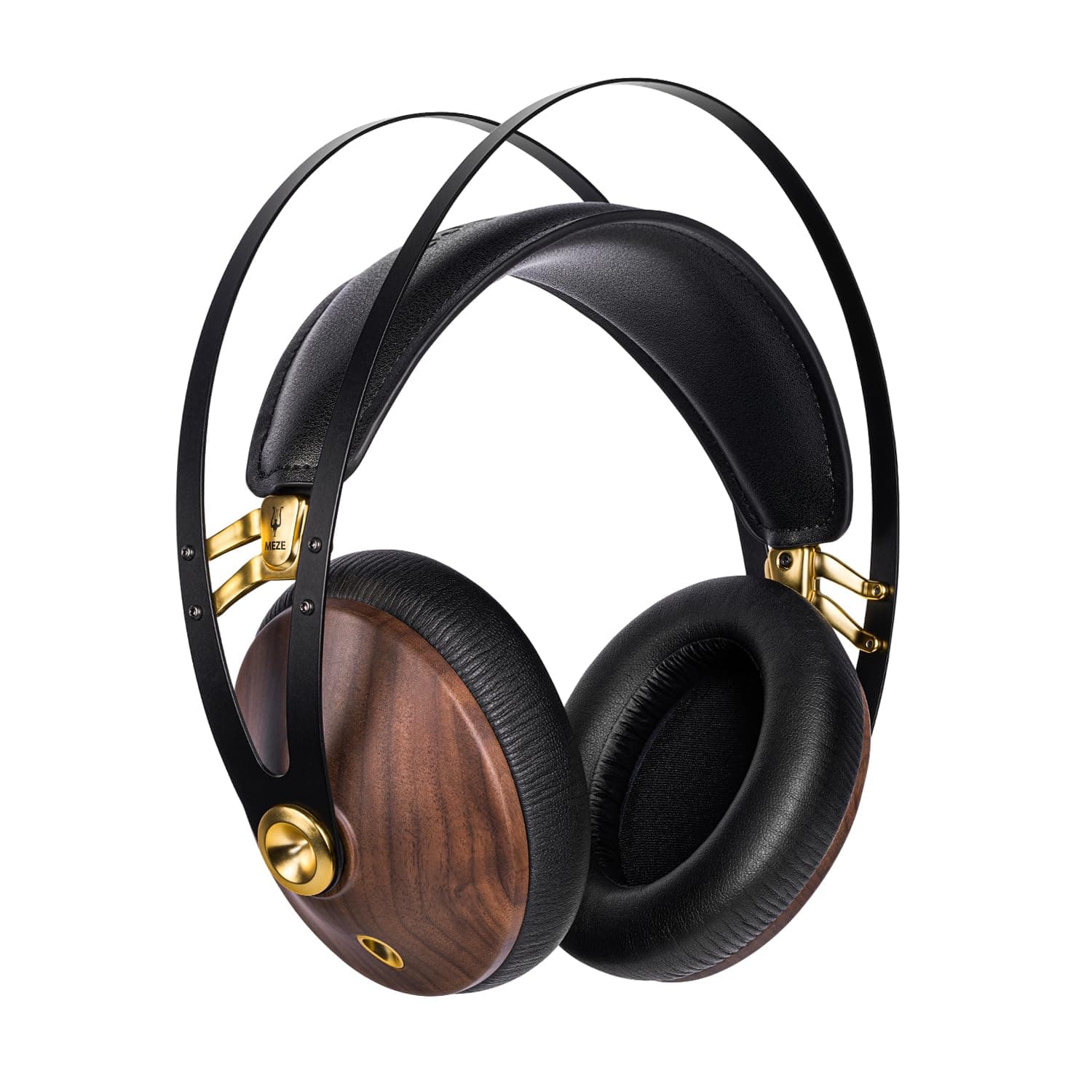 Слушалки Meze Audio 99 CLASSICS Walnut Gold (M99C-WG), 40mm драйвери, 15 - 25 000 Hz, 103 dB/mW, 32 ohms, 3.5m кабел, AUX с 6.3mm адаптер, черно-златисто-кафяви