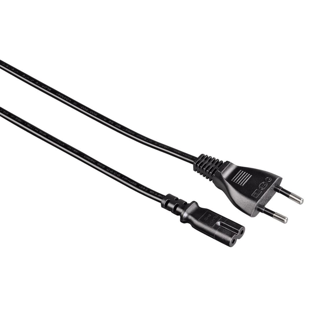 Захранващ кабел за преносим компютър, 2-Pin(IEC C7), 0.75m