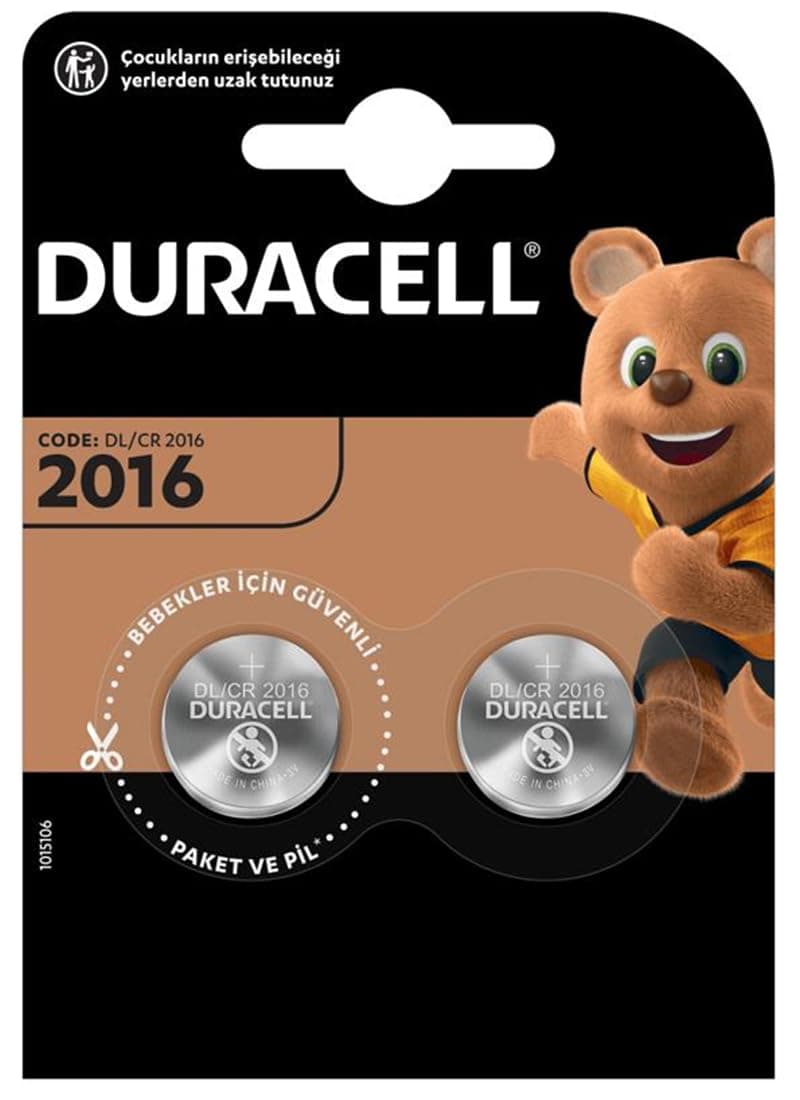 DURACELL Литиеви CB MES LM 2016, специални батерии, 2 бр.