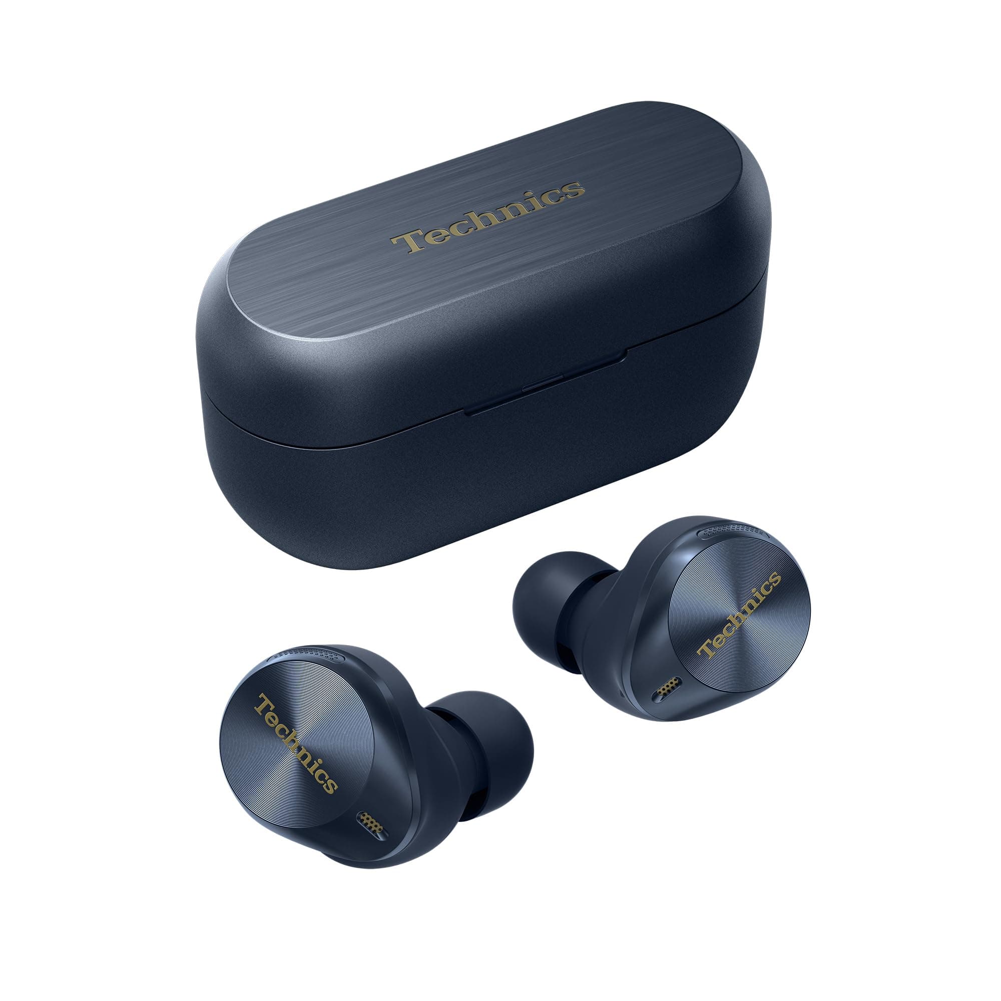 Слушалки Technics EAH-AZ80, безжични, Bluetooth, MEMS микрофон, активно шумопотискане, IPX4 защита, сини