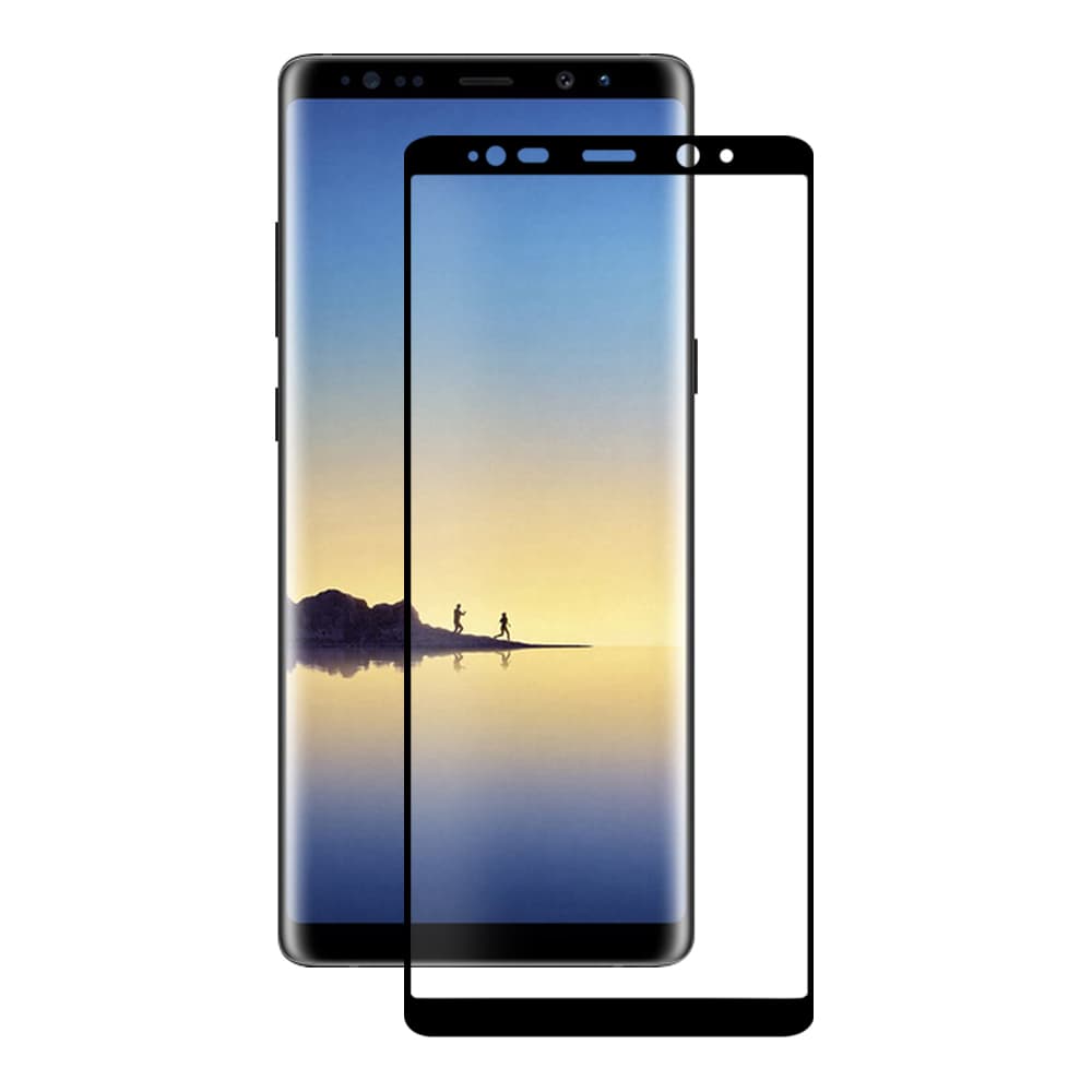 Протектор от закалено стъкло /Tempered Glass/, Eiger EGSP00143, за Samsung Galaxy Note 8, 3D, черна рамка