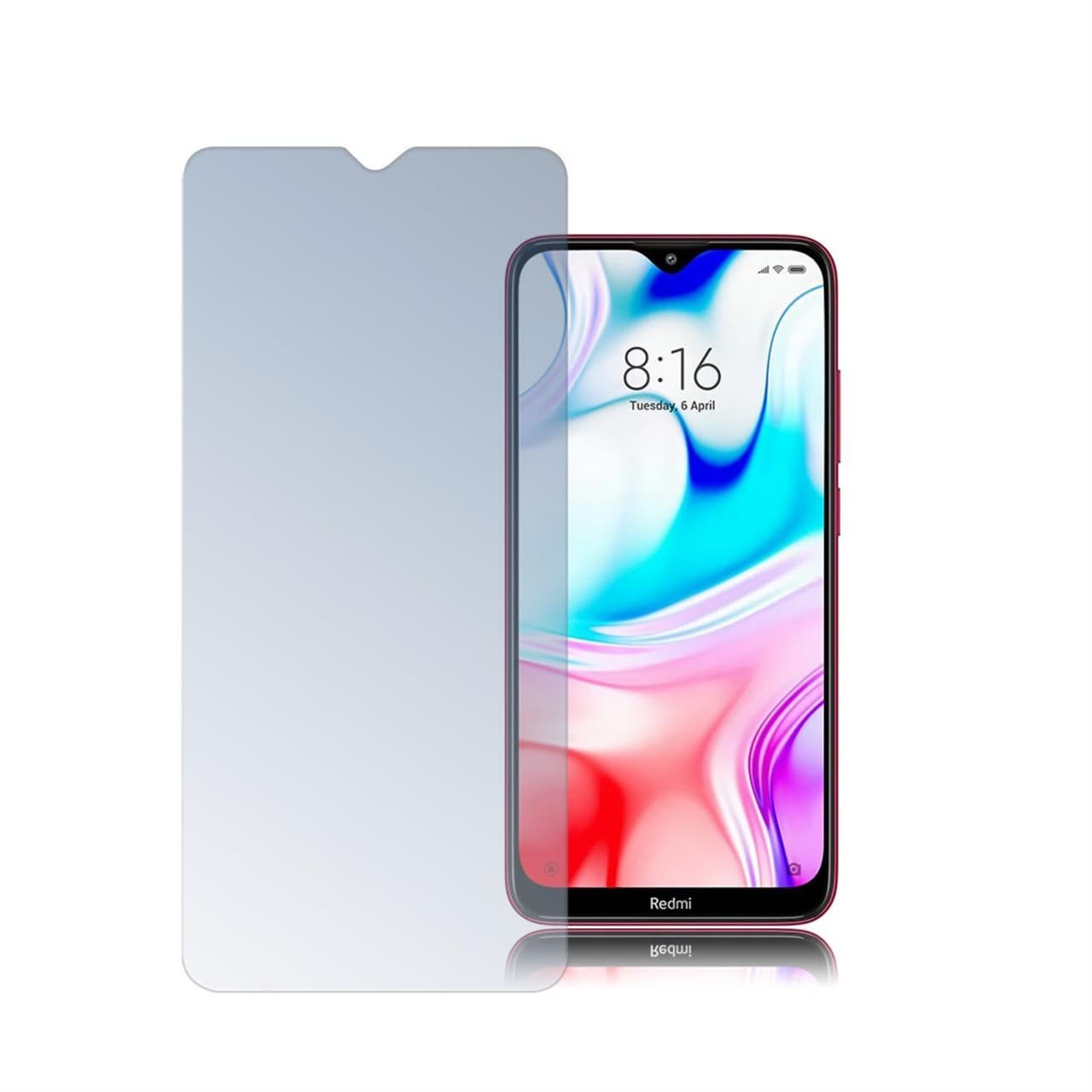 Калено стъклено защитно покритие за дисплея на Xiaomi Redmi 8 - 4smarts Second Glass 2D Limited Cover (прозрачен)