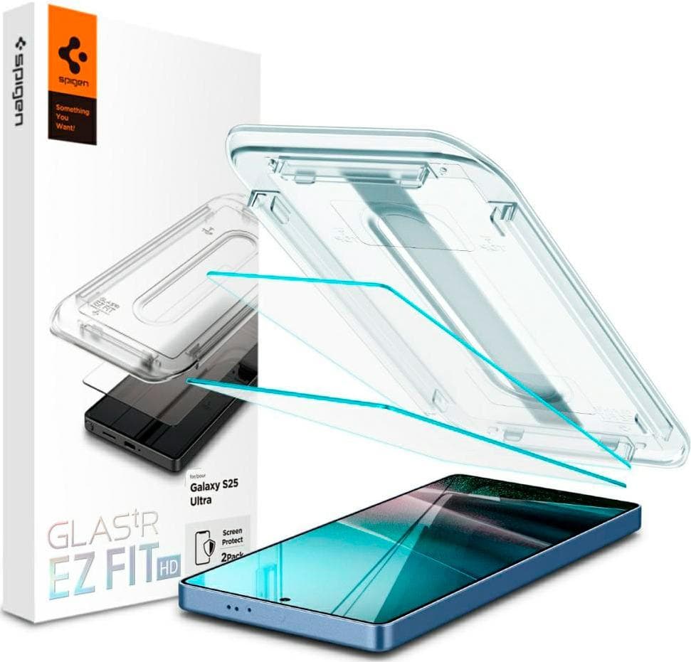 Протектор от закалено стъкло /Tempered Glass/ Spigen Glas.tR EZ Fit Optik Pro HD, за Samsung Galaxy S25 Ultra, 2бр.