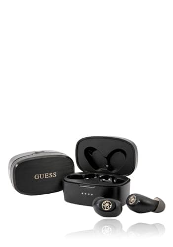 Слушалки Guess GUTWSJL4GBK, безжични, микрофон, Bluetooth, време на работа до 4 часа, черни