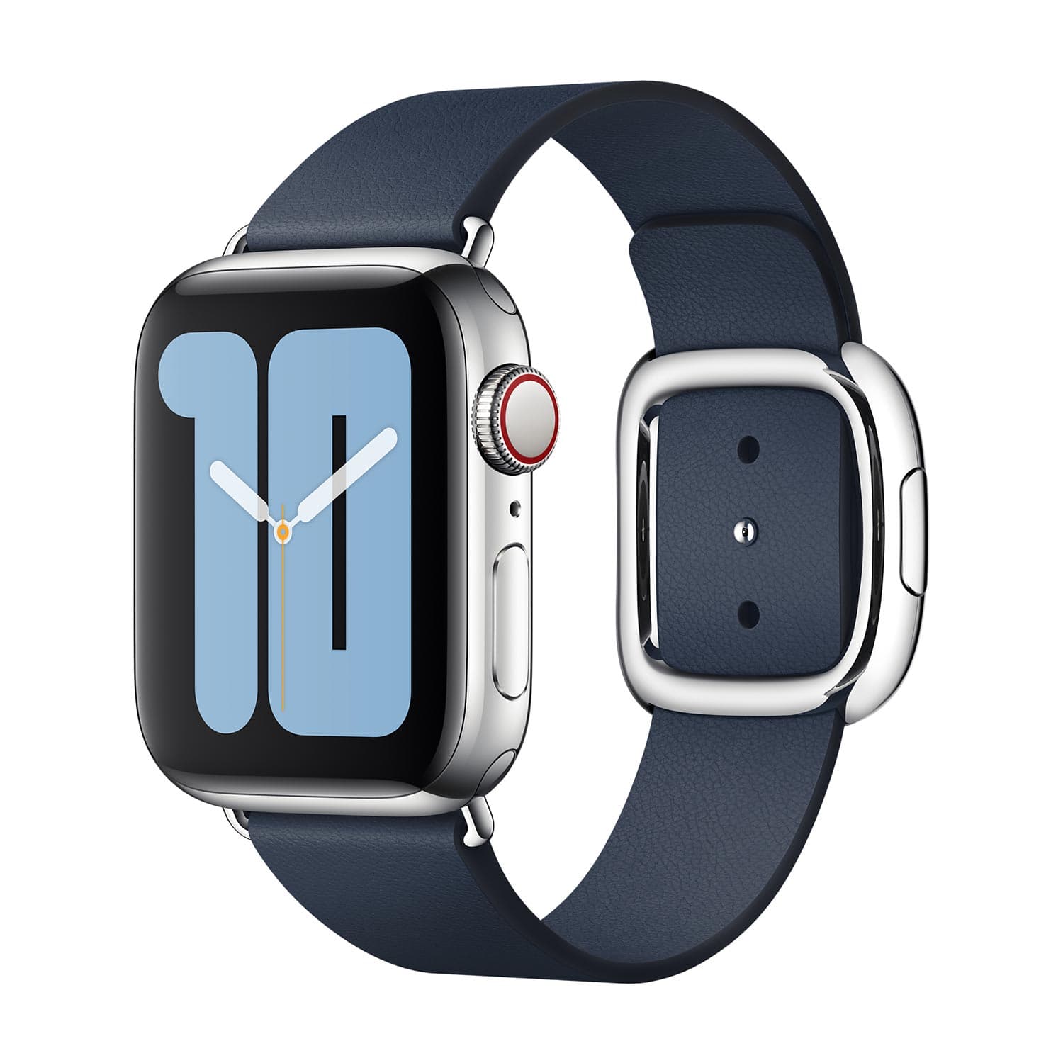 Оригинална кожена каишка за Apple Watch 38мм, 40мм - Apple Modern Buckle Band Large (тъмносин)