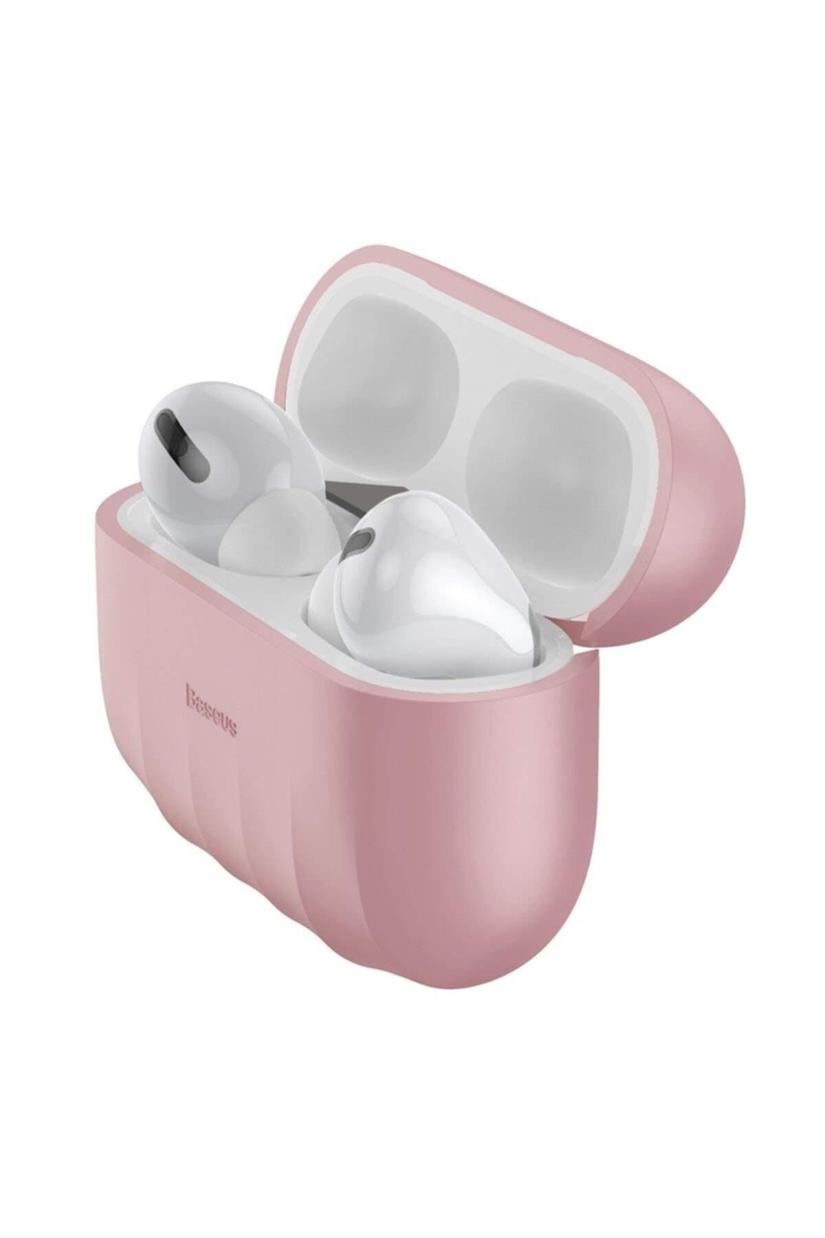 Силиконов калъф за Apple Airpods Pro - Baseus Shell Pattern Silica Gel Case (розов)