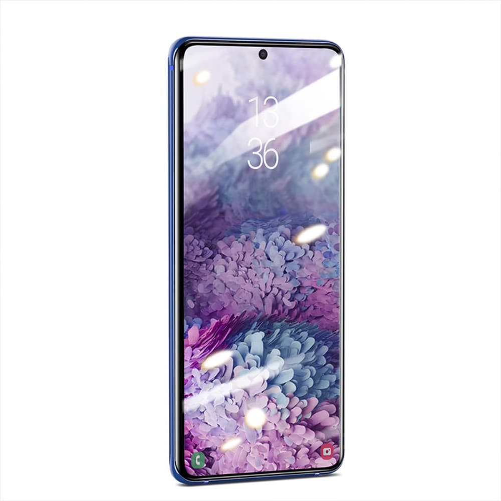 Стъклено защитно покритие с течно лепило и UV лампа за дисплея на Samsung Galaxy S20 Ultra - Baseus 0.25mm Curved UV Tempered Glass Screen Protector (2 броя)