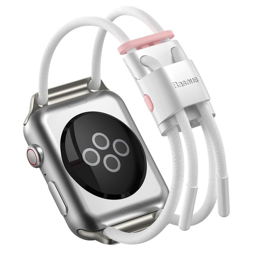 Текстилна каишка за Apple Watch 38мм, 40мм, 41мм - Baseus Lets Go Bracelet Clasp Band (LBAPWA4-A24) (бял)