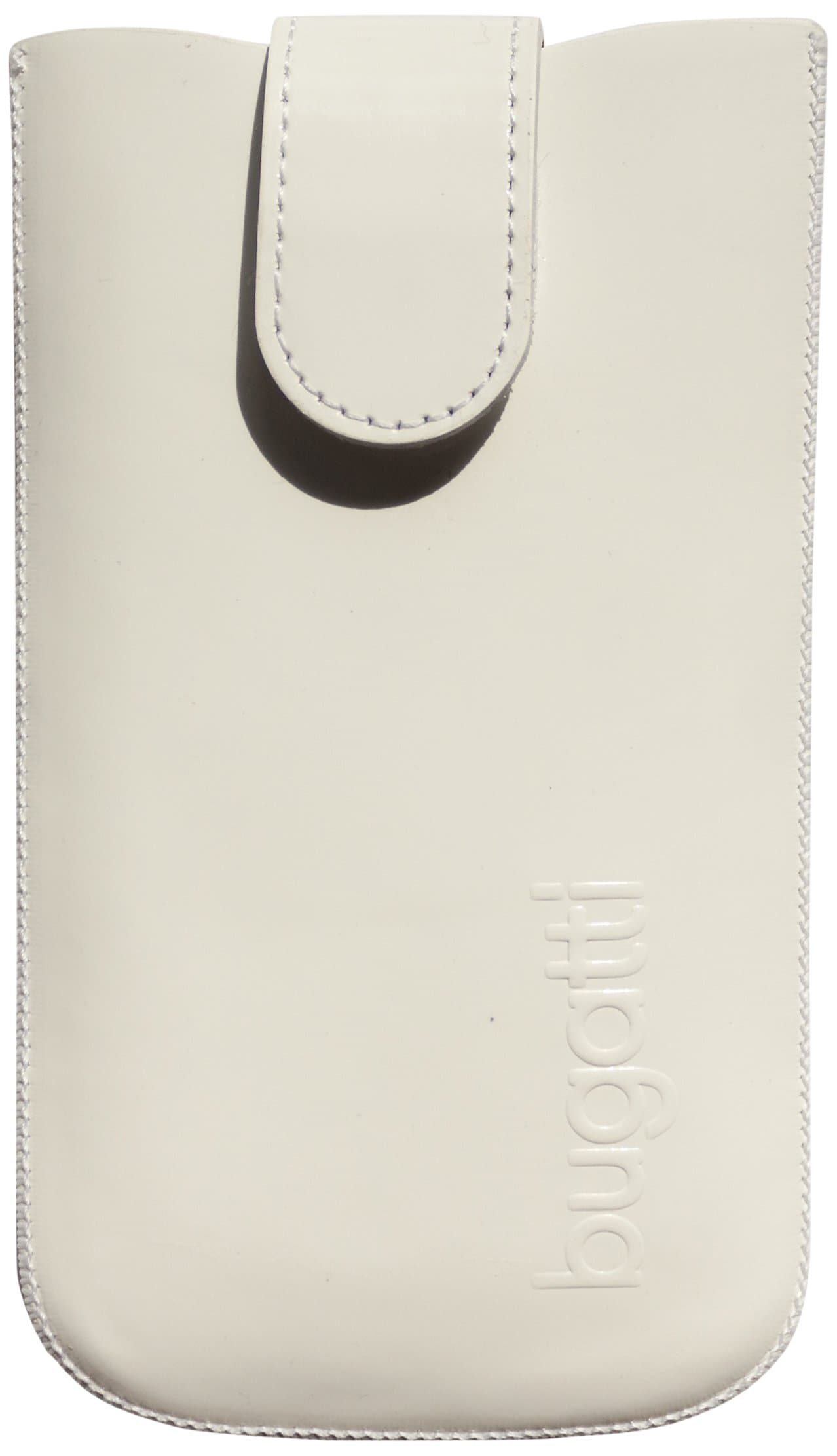Кожен калъф за Galaxy S2 и мобилни устройства - Bugatti SlimCase SL (бял)