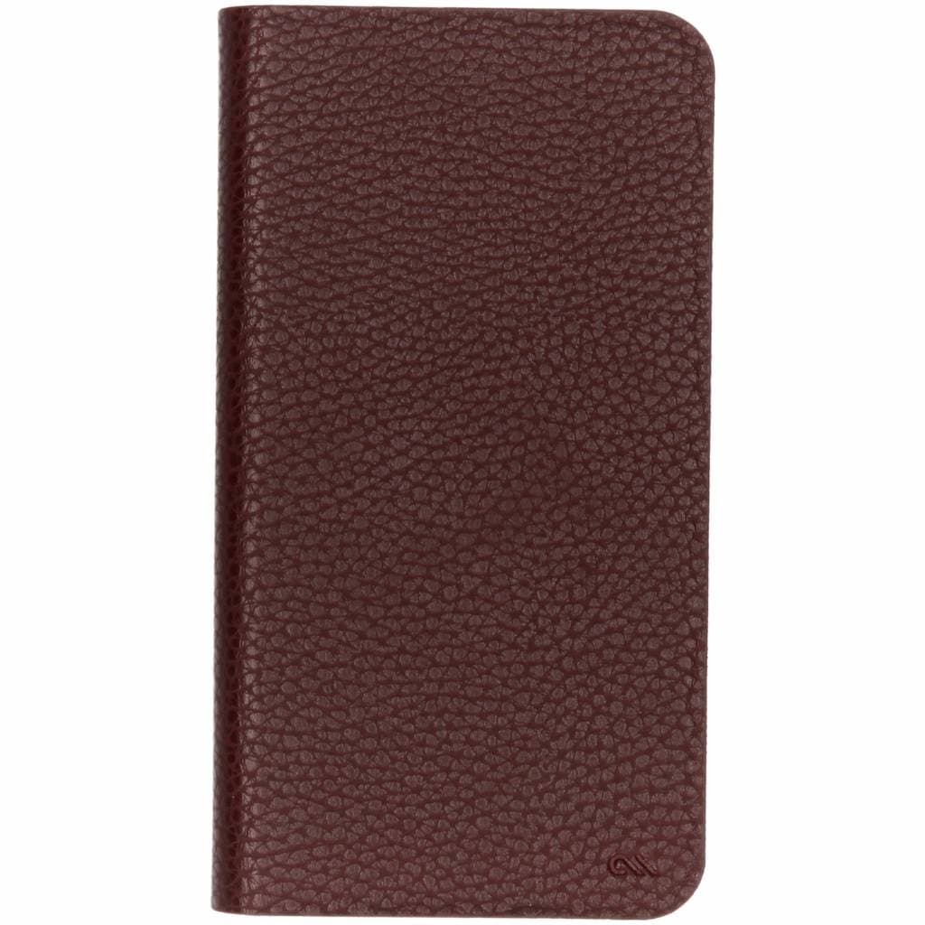 Кожен калъф, тип портфейл за iPhone XR - CaseMate Barely There Folio Case (кафяв)