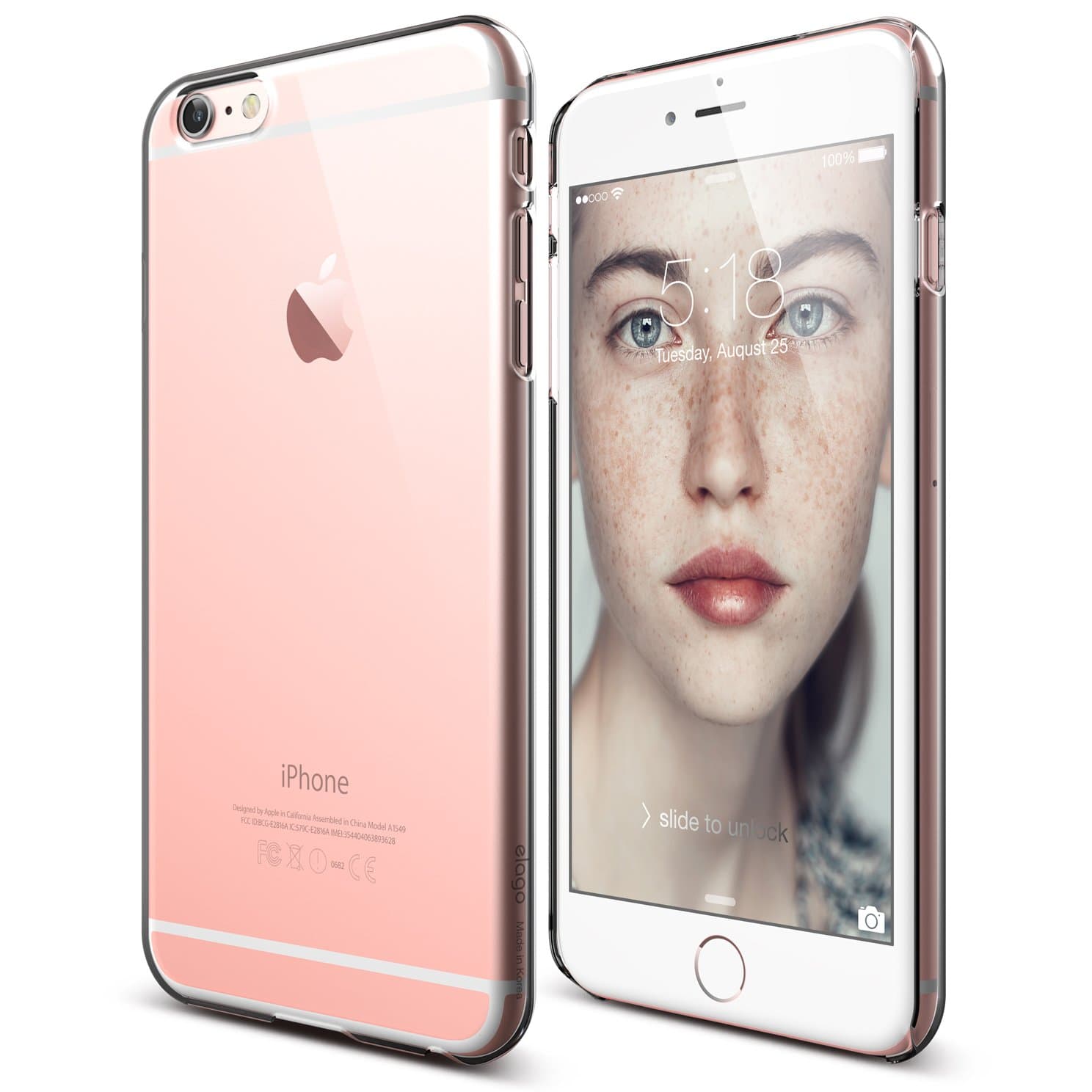 Качествен кейс и HD покритие за iPhone 6 Plus - Elago S6P Slim Fit 2 Case + HD Clear Film (прозрачен)