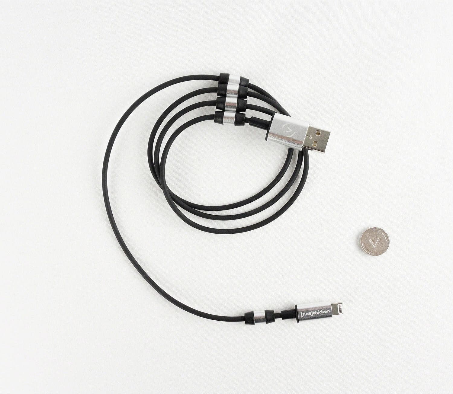 Здрав магнитен Lightning кабел за iPhone, iPad, iPod с Lightning - Fuse Chicken Rivet Charge (1 метър)