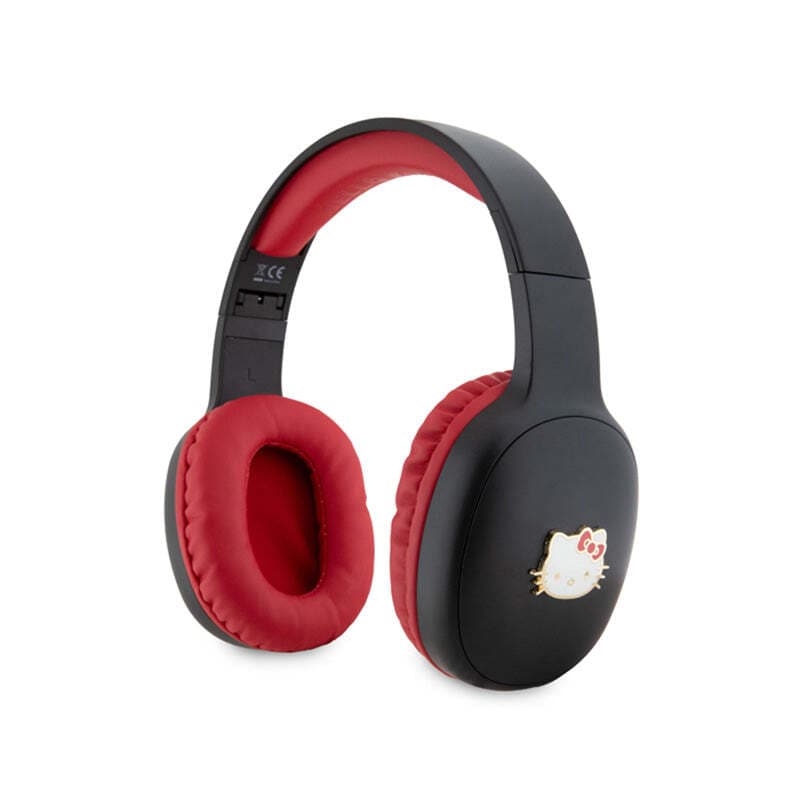 Безжични блутут слушалки с микрофон за мобилни устройства - Hello Kitty Bicolor Kitty Metal Head Logo Bluetooth Headphones (черен)