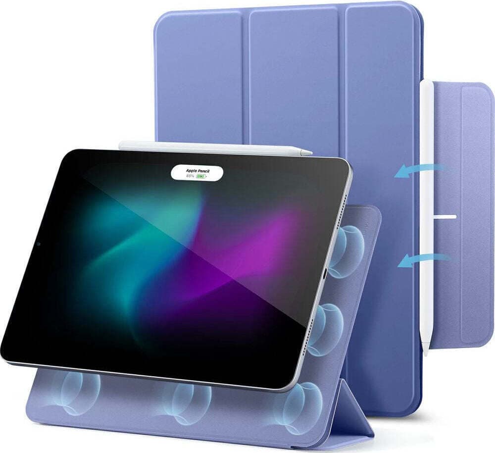Магнитен полиуретанов калъф с поставка за iPad Pro 13 (2024) - ESR Rebound Magnetic Case (лилав)