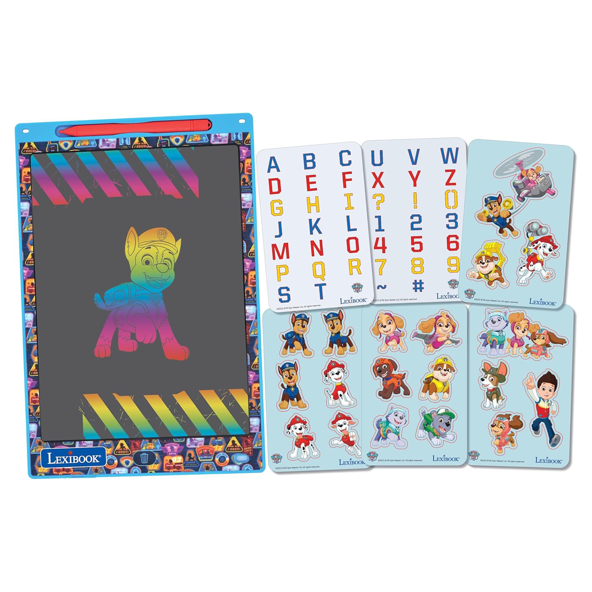 Детски таблет за рисуване и писане с екран 11 инча - Lexibook Paw Patrol Multicolor Learning Drawing Tablet (син)