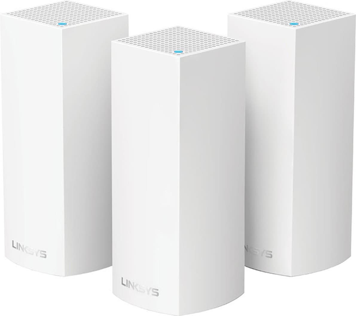 Интелигентна мрежова WiFi (рутер) система (3 броя) - Linksys Velop AC6600 Intelligent Mesh WiFi System, Tri-Band (бял)
